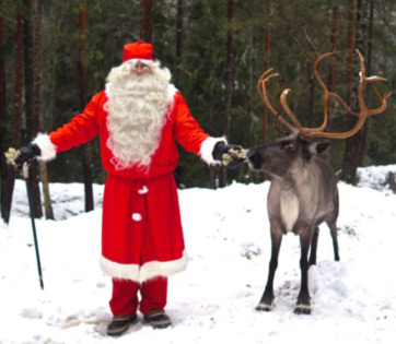 Joulupukki ja poro / Santa Claus and Reindeer