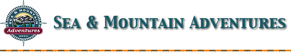 Sea & Mountain Adventures -logo ja otsikko
